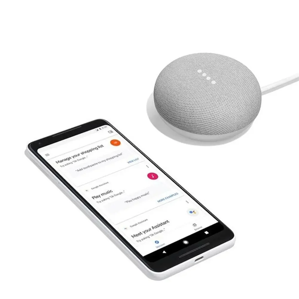 Google Home Mini Smart Speaker Google Assistant Chalk GA00210-US NEW Sealed